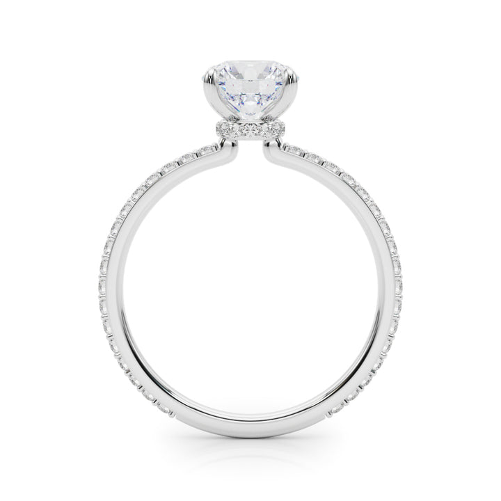 Diamond Round Halo Engagement Ring