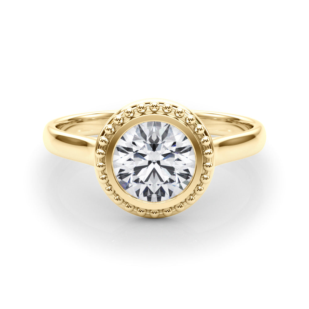 18K Yellow Gold 1 CT Diamond Engagement Ring