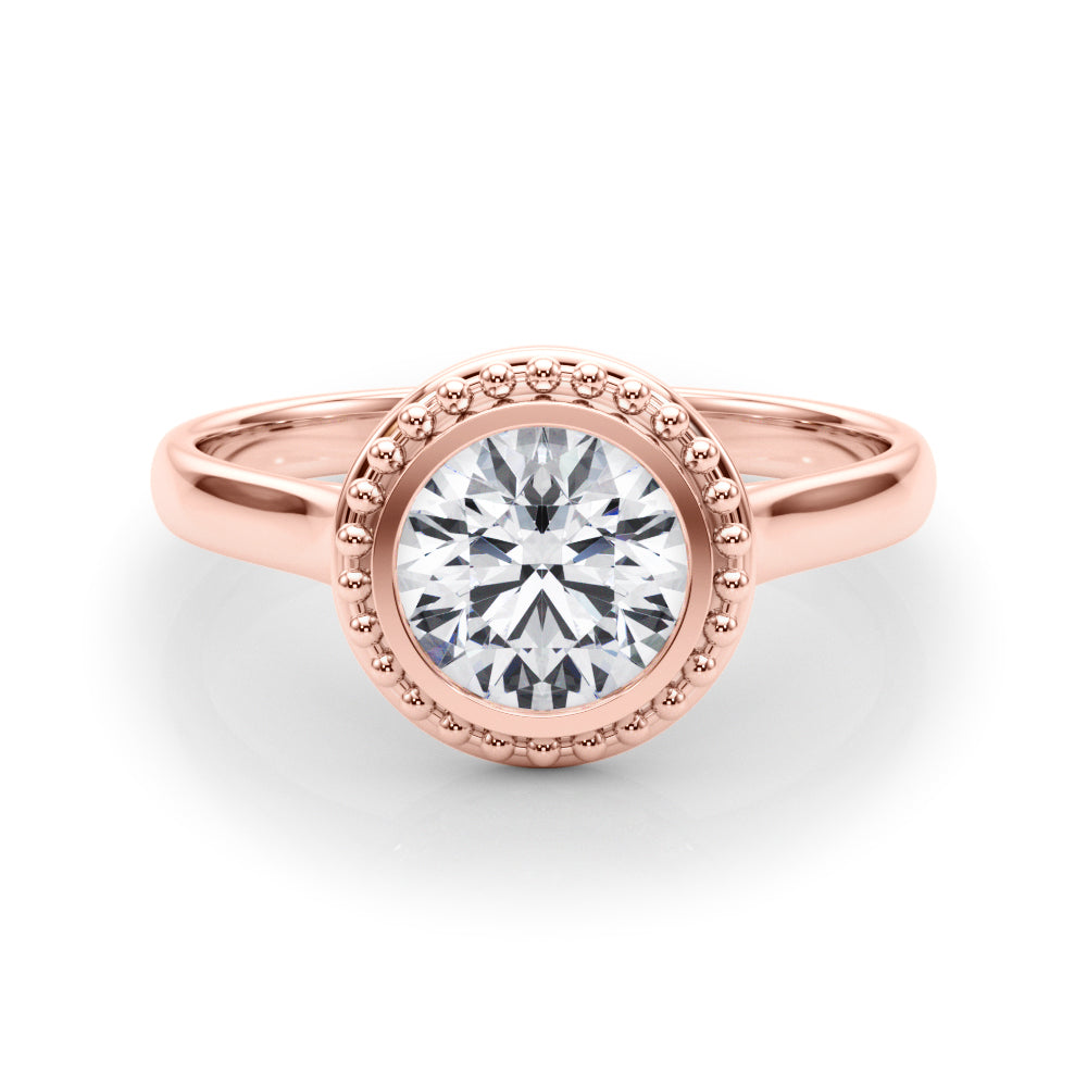 18K Rose Gold 1ct Diamond Engagement Solitaire Ring