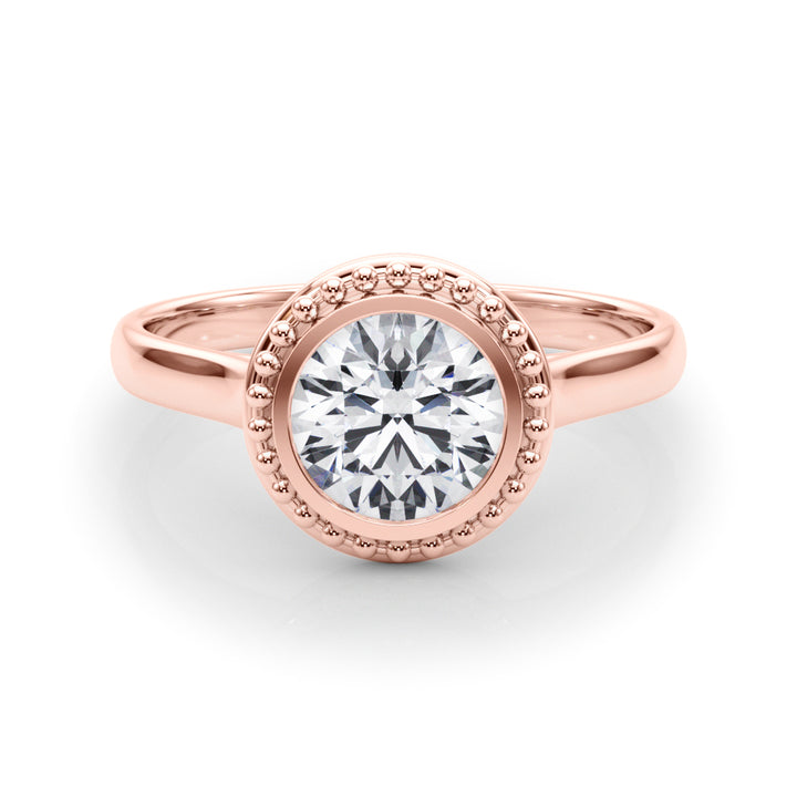 18K Rose Gold 1ct Diamond Engagement Solitaire Ring