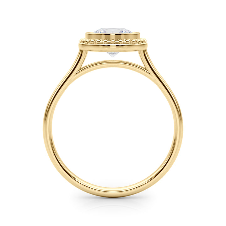 18K Yellow Gold 1 CT Diamond Engagement Ring