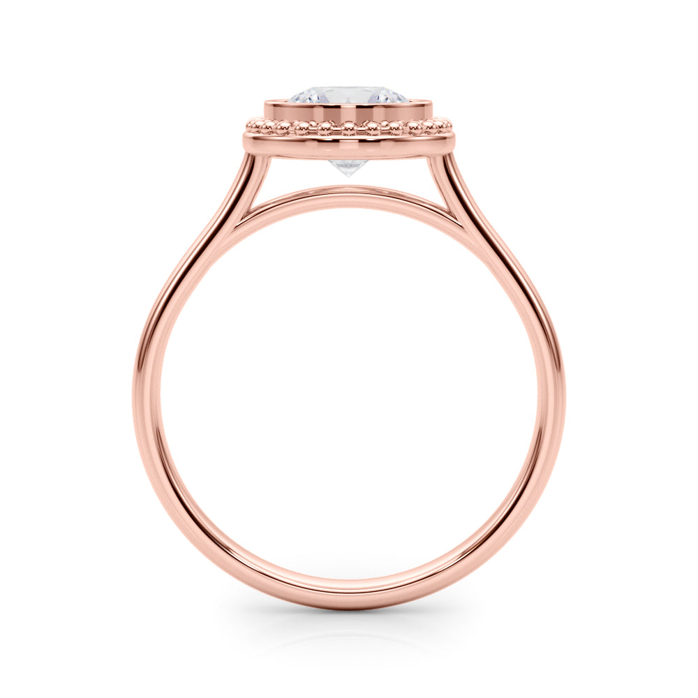 18K Rose Gold 1ct Diamond Engagement Solitaire Ring