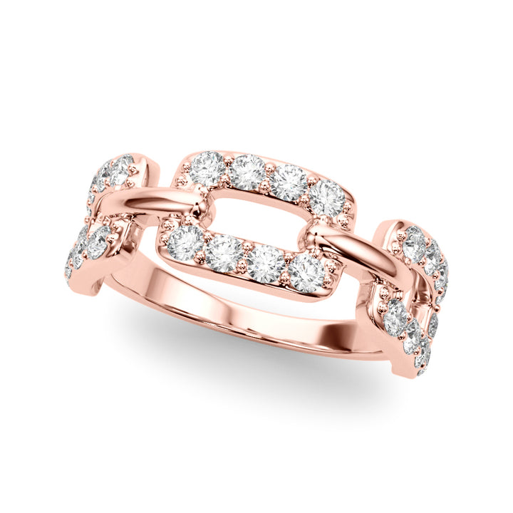 Rose Gold Multi-Diamond Fashion Statement Ring