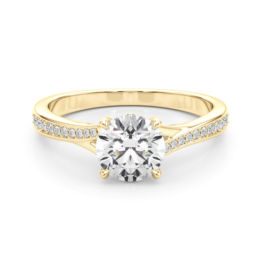 14K Yellow Gold Diamond Engagement Ring 5/8 ctw