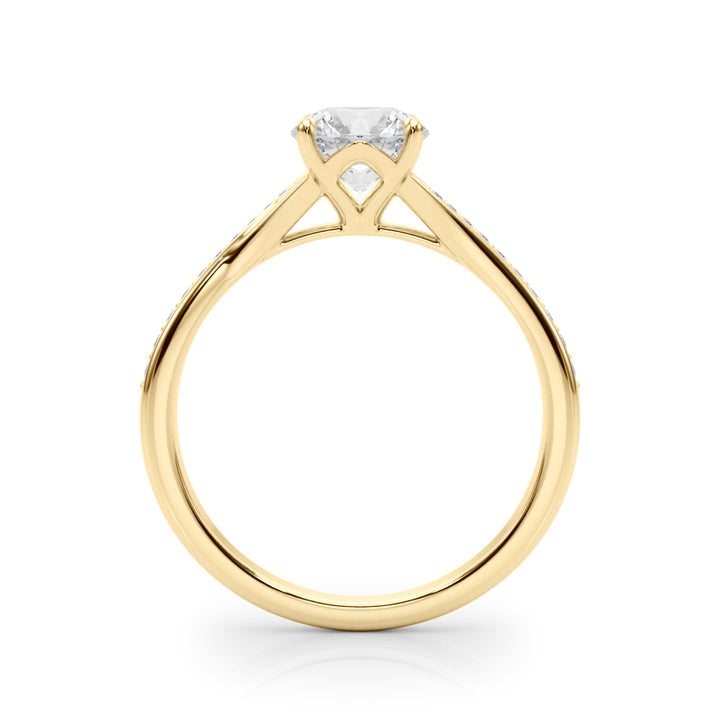 14K Yellow Gold Diamond Engagement Ring 5/8 ctw