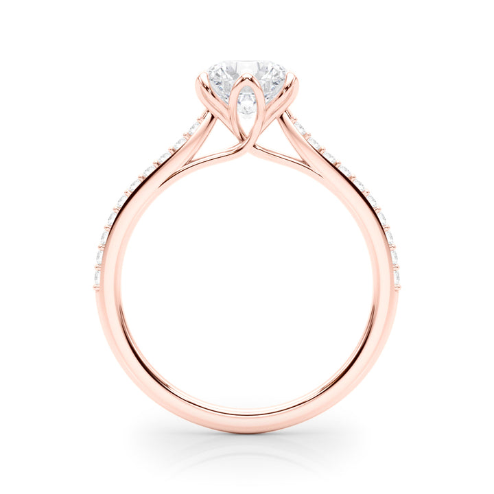 14K Rose Gold 1 CT Diamond Engagement Ring