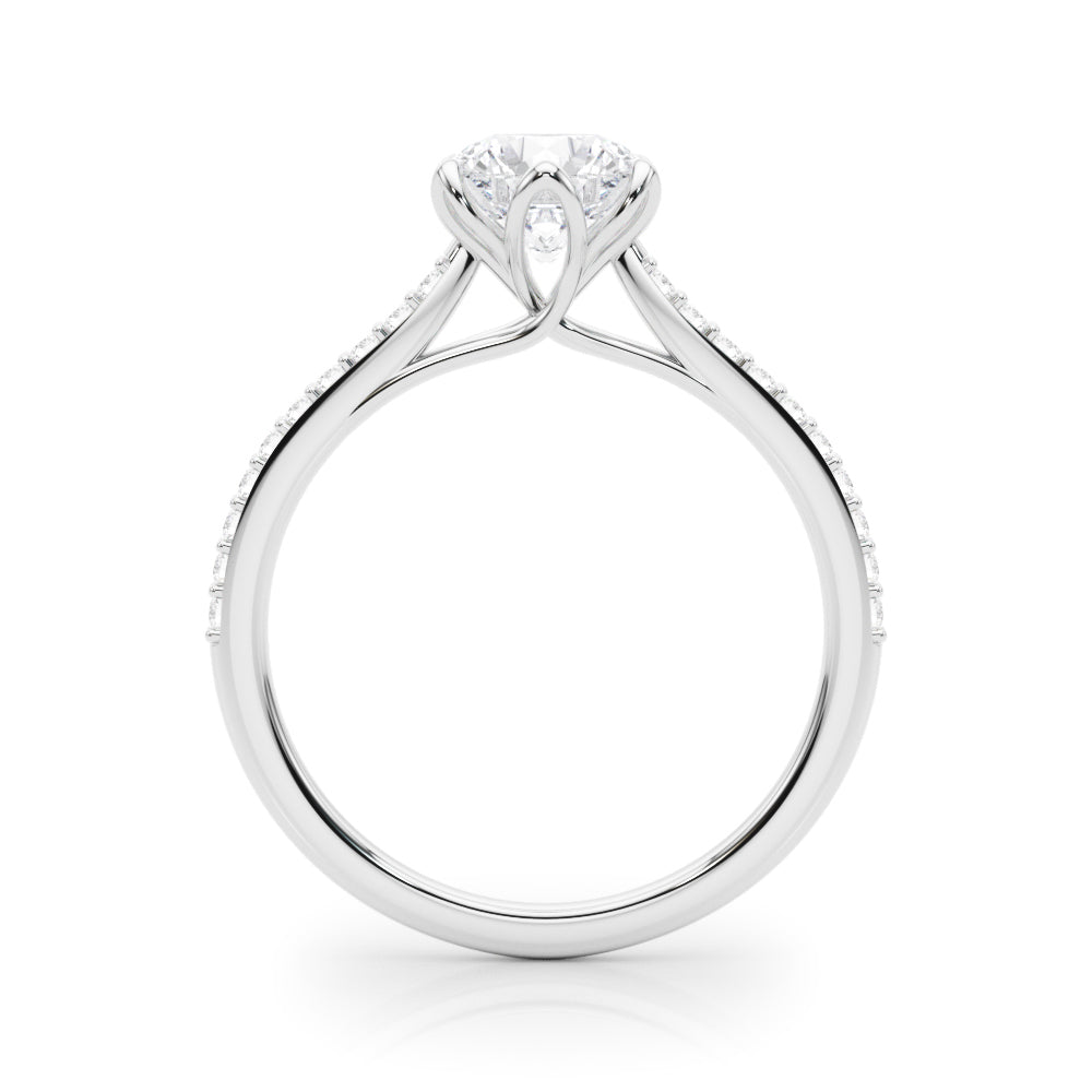 1.0 CT Round Diamond Single Row Ring