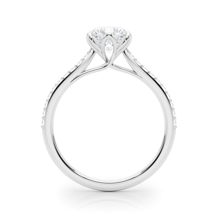 1.0 CT Round Diamond Single Row Ring