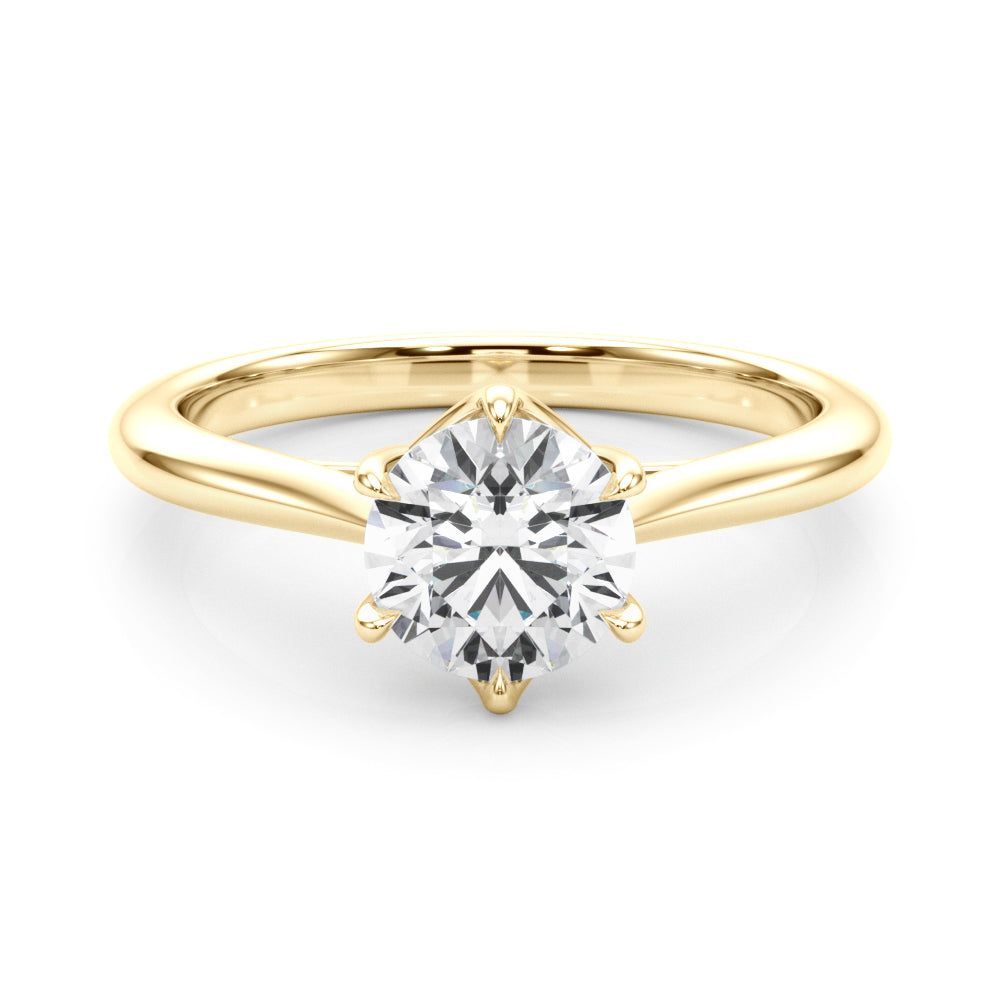 14K Yellow Gold 1 CT Diamond Engagement Ring