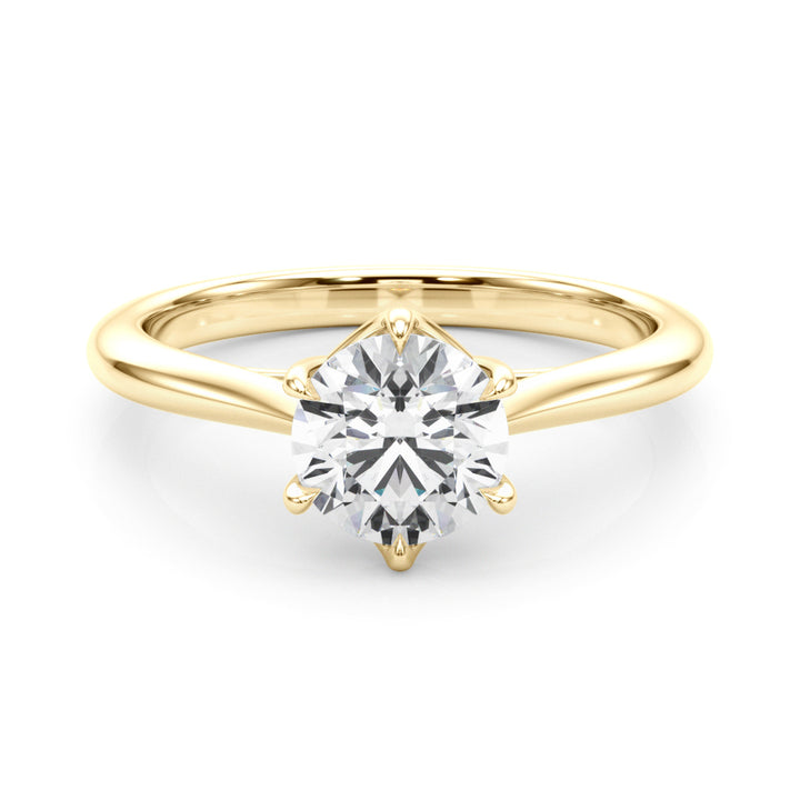 14K Yellow Gold 1 CT Diamond Engagement Ring