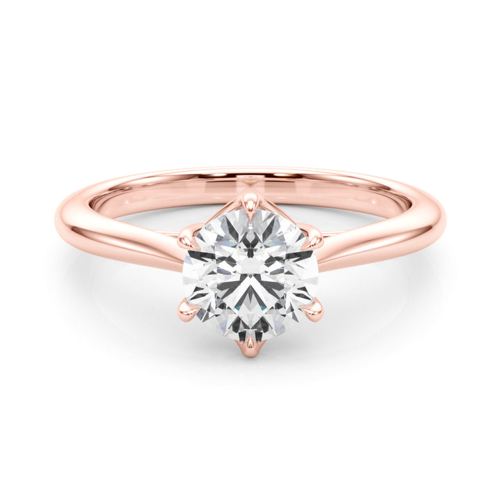 14K Rose Gold 1 CT Diamond Engagement Ring