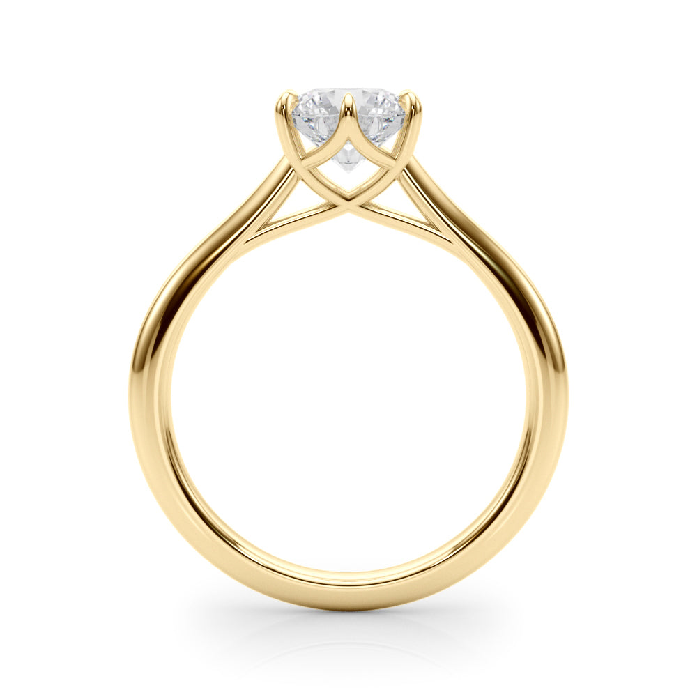 14K Yellow Gold 1 CT Diamond Engagement Ring