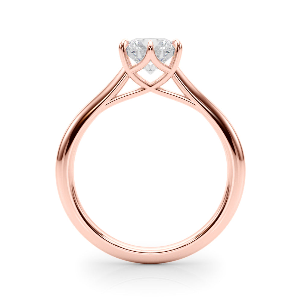 14K Rose Gold 1 CT Diamond Engagement Ring
