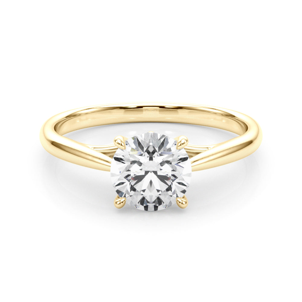 14K Yellow Gold 1ct Diamond Solitaire Engagement Ring