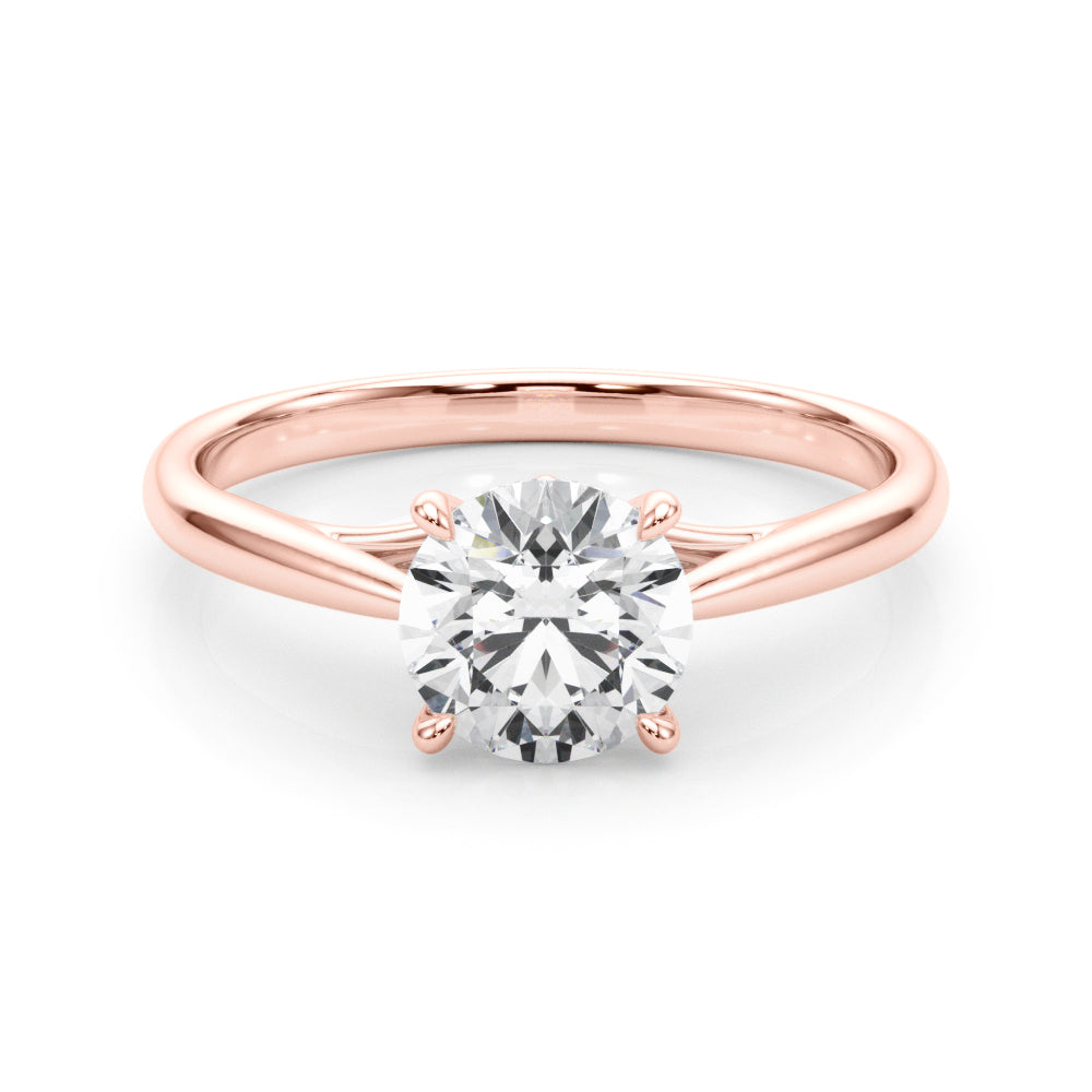 14K Rose Gold 1 CT Diamond Engagement Ring