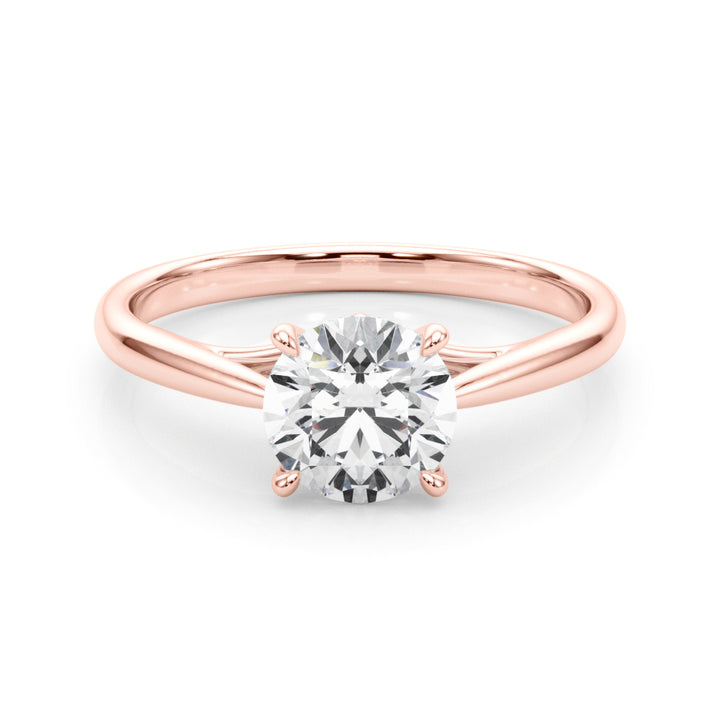 14K Rose Gold 1 CT Diamond Engagement Ring