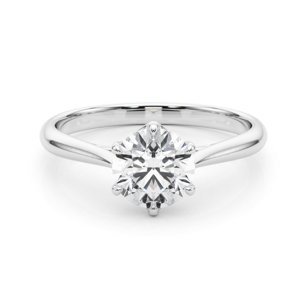 1.0 CT Round Diamond Solitaire Engagement Ring