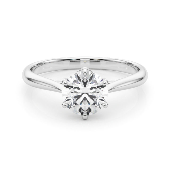 1.0 CT Round Diamond Solitaire Engagement Ring