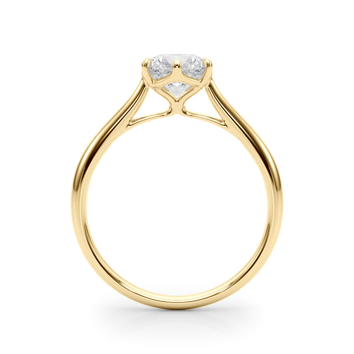 18K Yellow Gold 1ct Diamond Solitaire Engagement Ring