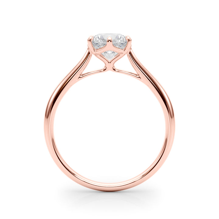 18K Rose Gold 1ct Diamond Engagement Solitaire Ring