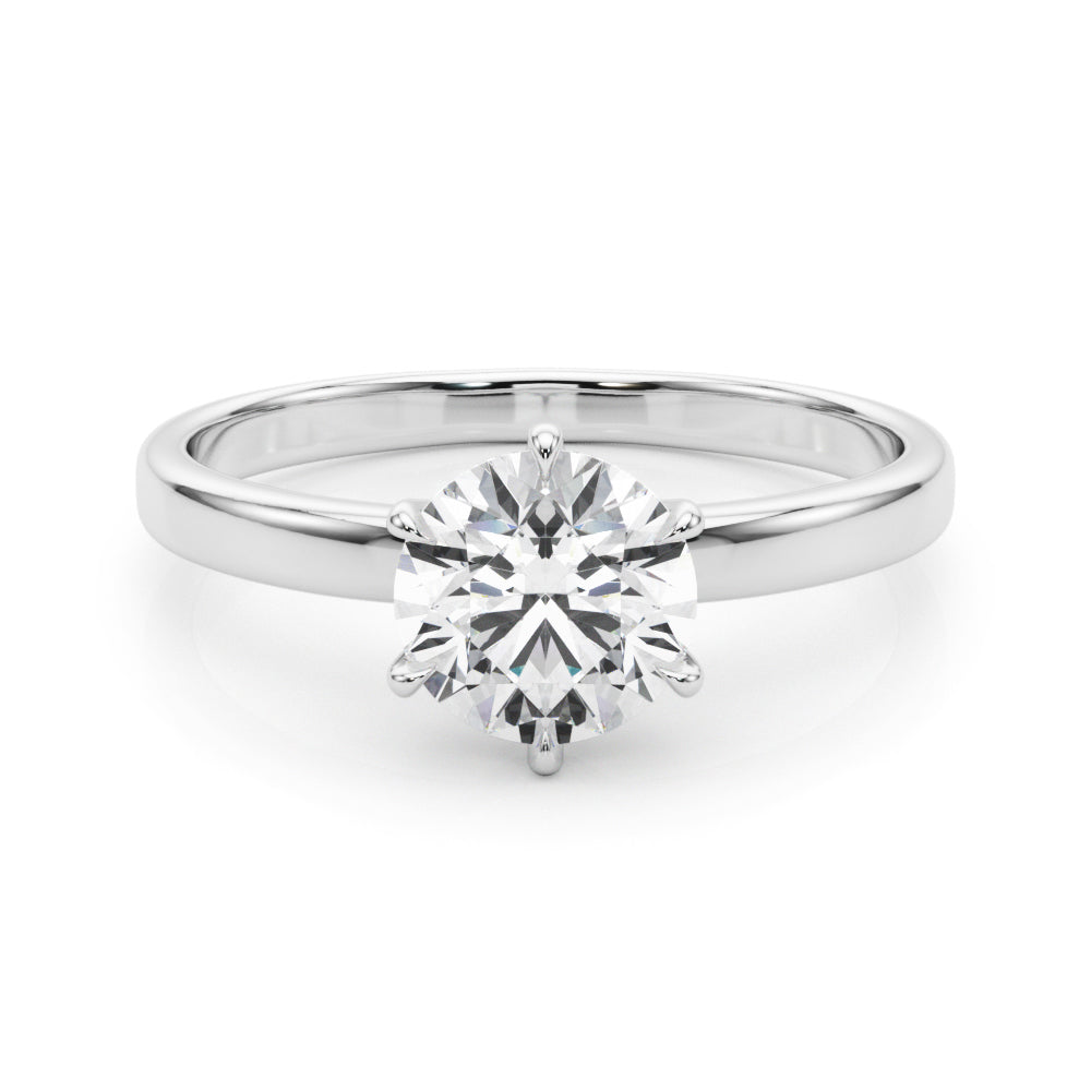 1.0 CT Round Diamond Solitaire Engagement Ring