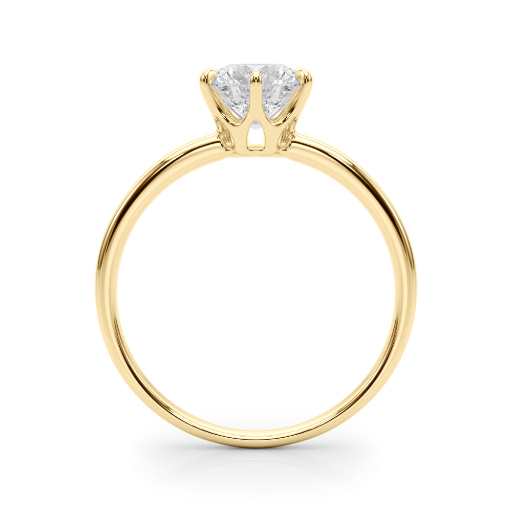 14K Yellow Gold 1ct Diamond Solitaire Engagement Ring