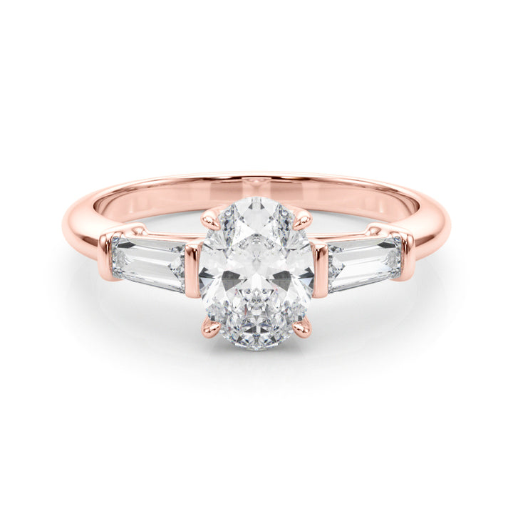 14K Rose Gold 1/2 ct tw Fancy Shape Diamond Engagement Ring