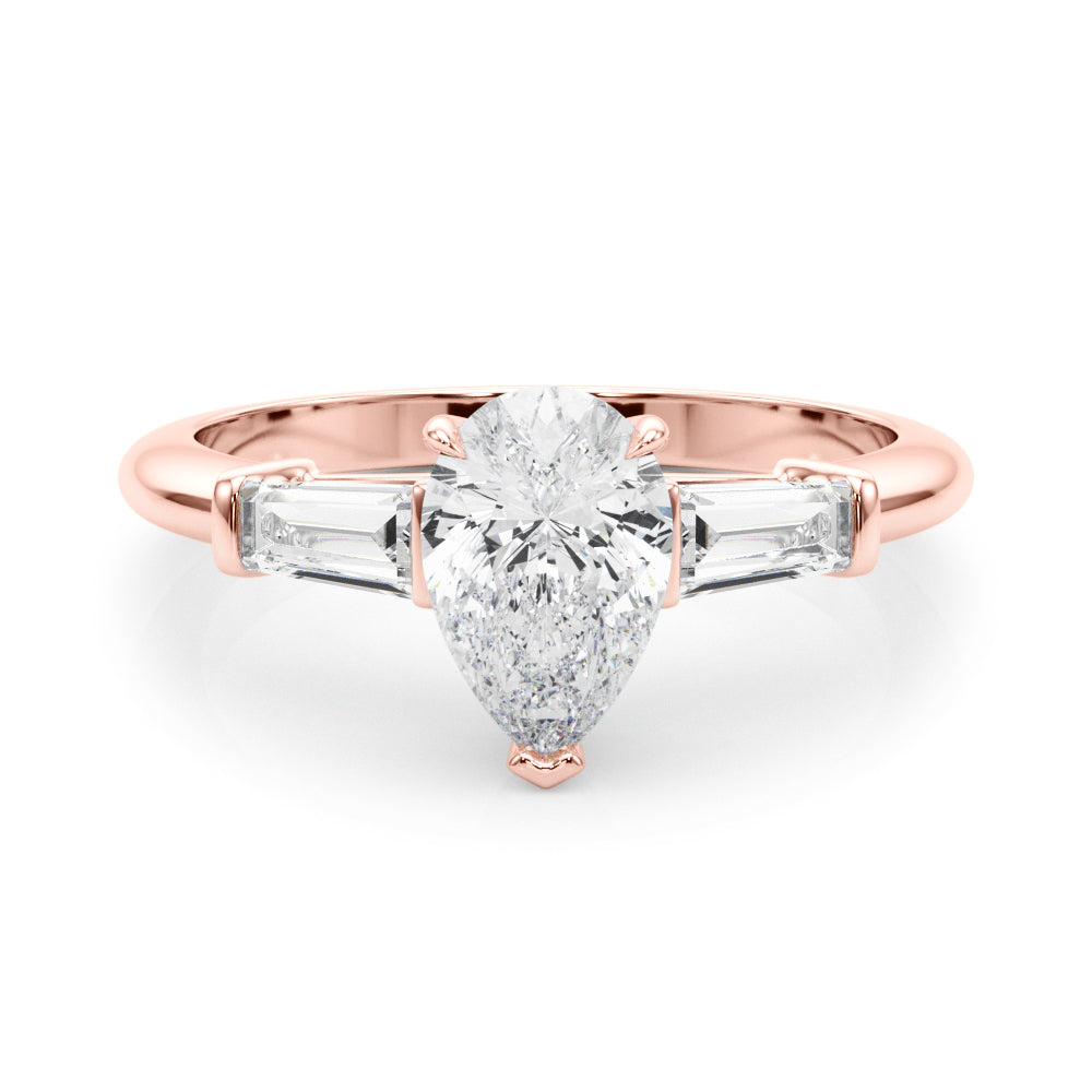 14K Rose Gold 1/2 ct tw Fancy Shape Diamond Engagement Ring