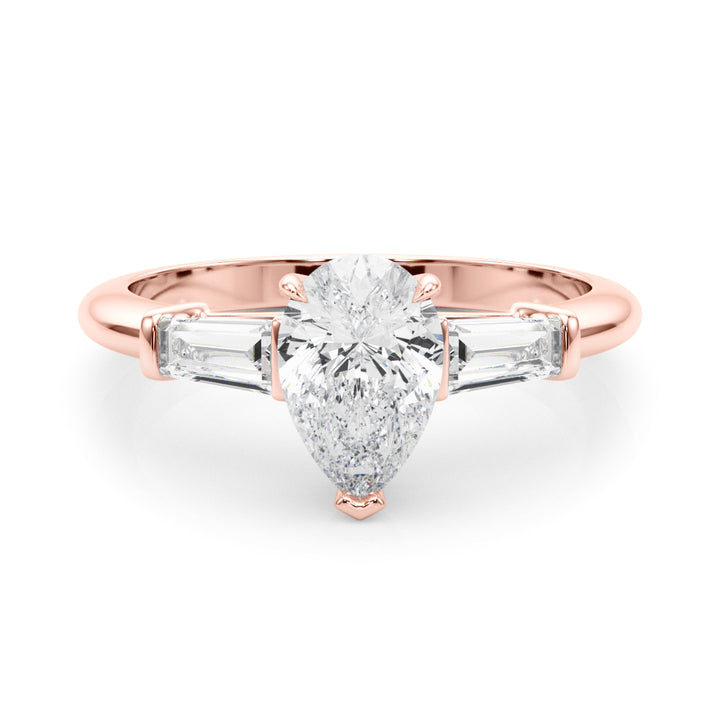 14K Rose Gold 1/2 ct tw Fancy Shape Diamond Engagement Ring