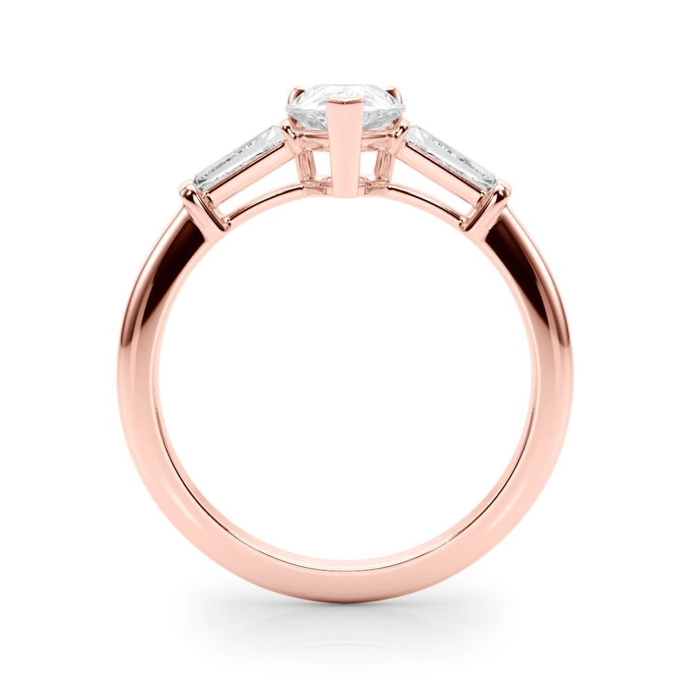 14K Rose Gold 1/2 ct tw Fancy Shape Diamond Engagement Ring