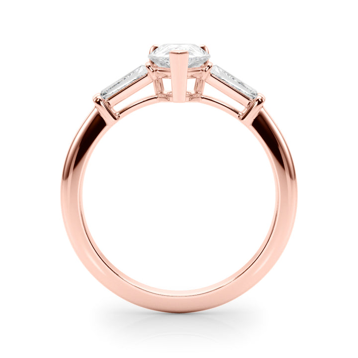 14K Rose Gold 1/2 ct tw Fancy Shape Diamond Engagement Ring