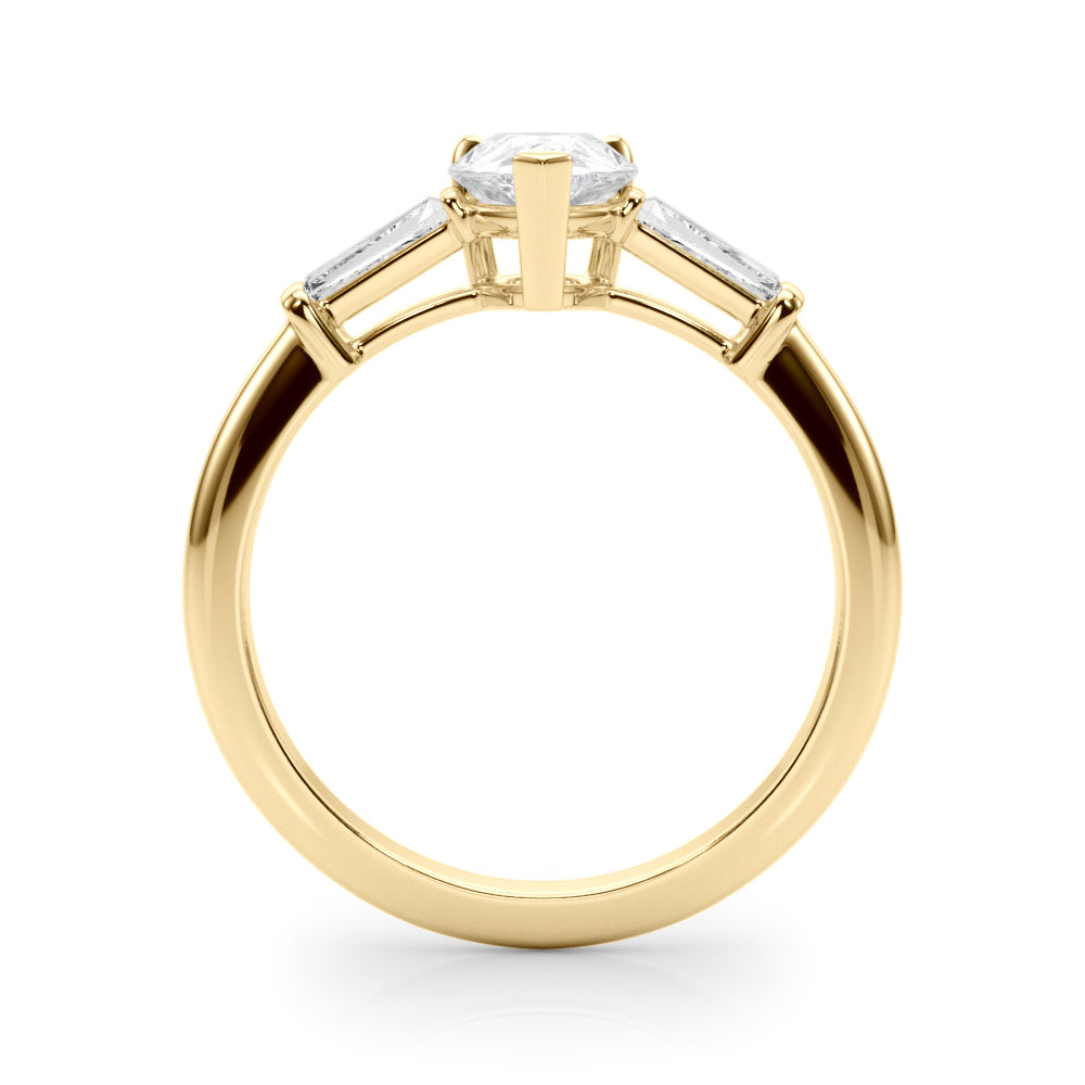 14K Yellow Gold 1/2 ct tw Fancy Shape Diamond Engagement Ring
