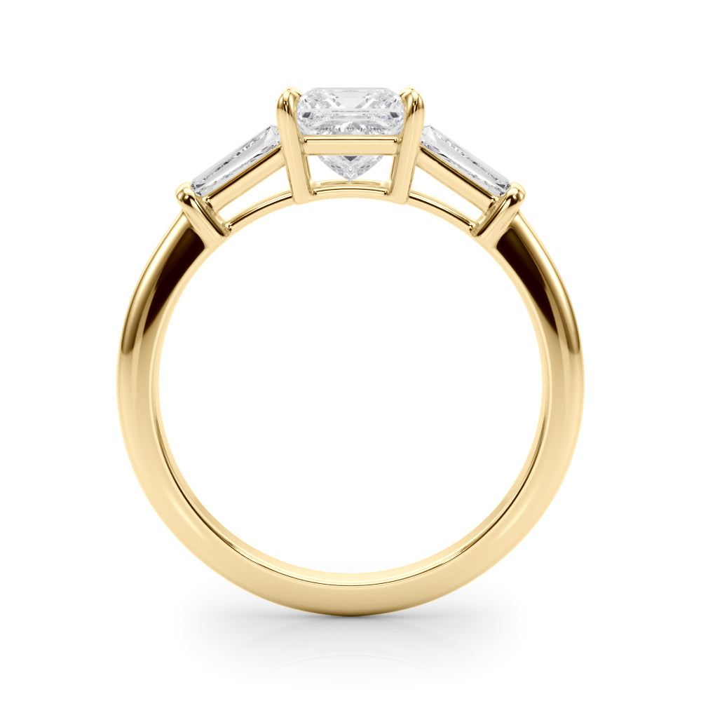 14K Yellow Gold 1 ct tw Three Stone Diamond Engagement Ring
