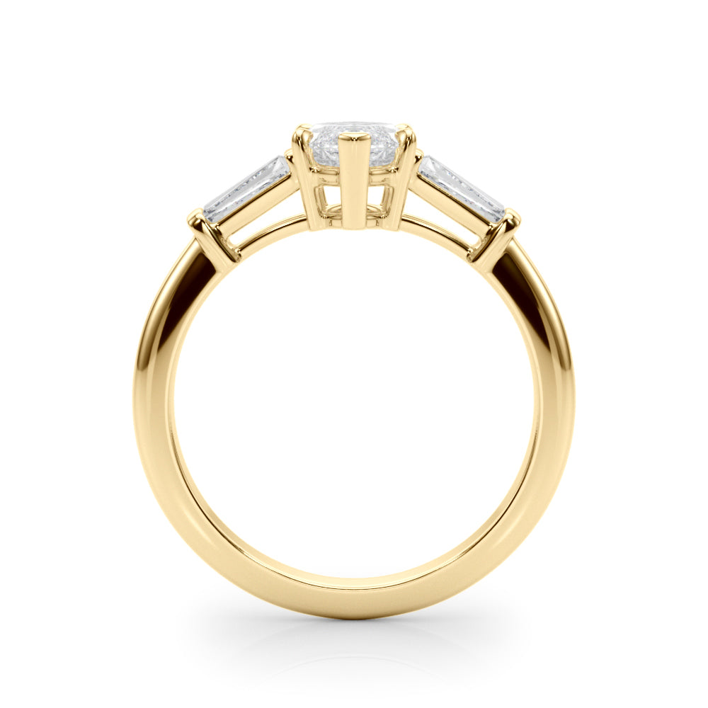 14K Yellow Gold Marquise Diamond Engagement Ring