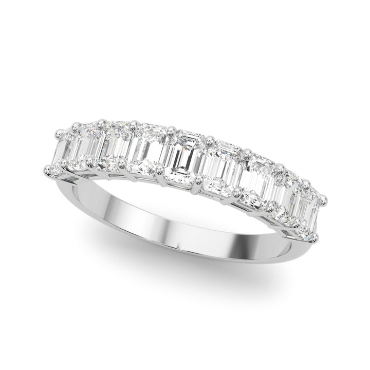 Multi-Diamond Emerald Cut Engagement Ring