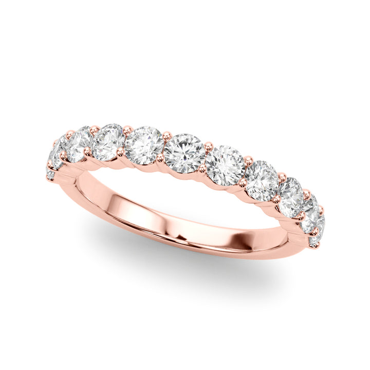 Rose Gold Lab Diamond Shared Prong Band