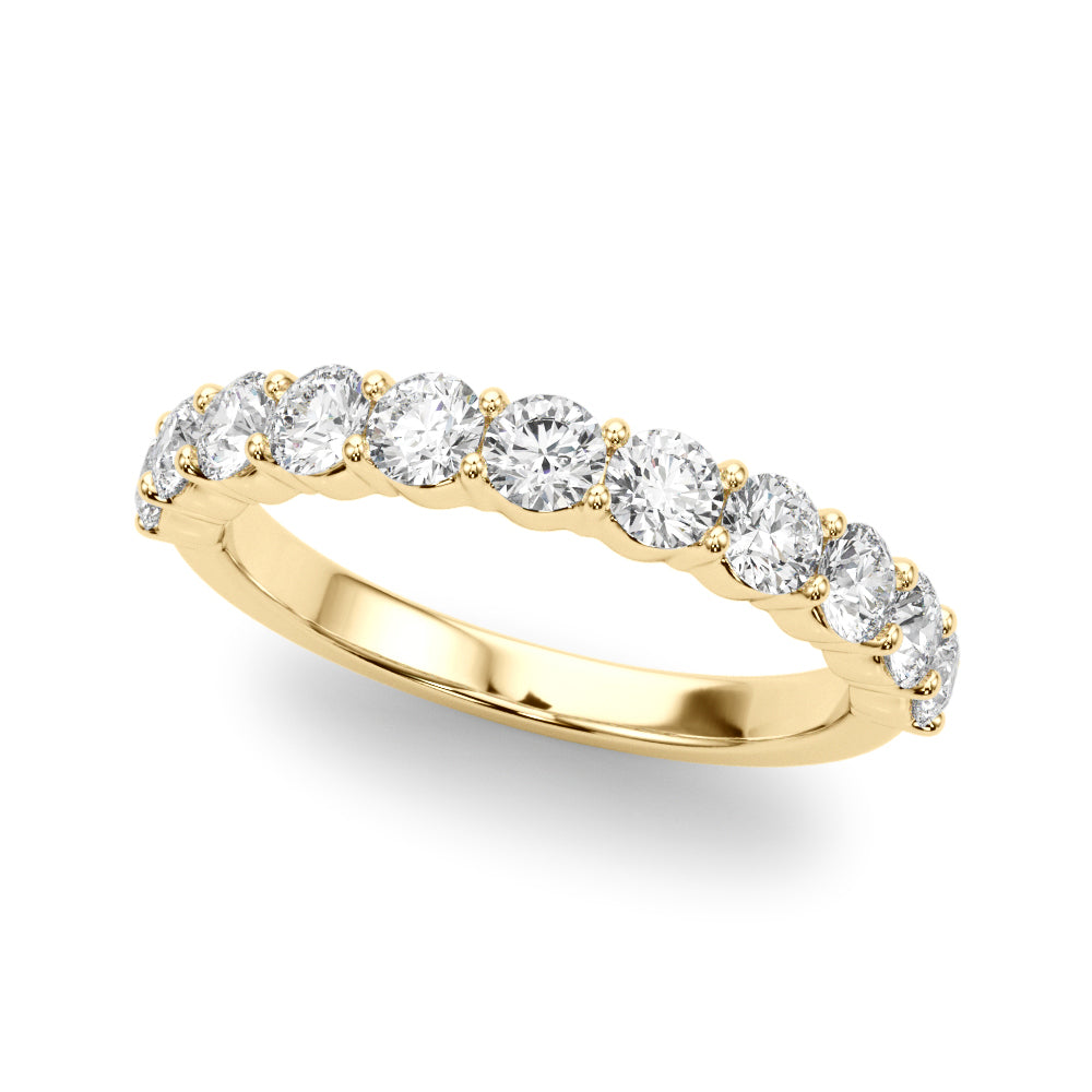 14K Yellow Gold Diamond Wedding Band Ring