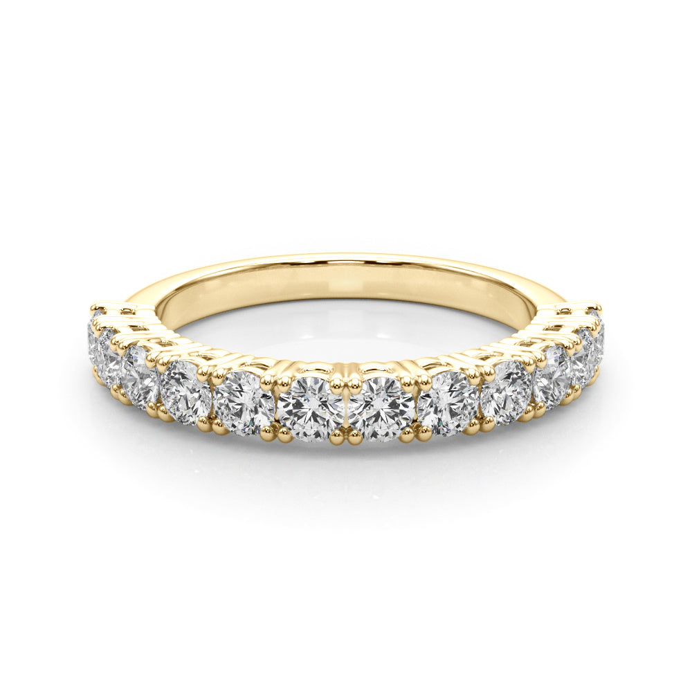 18K Yellow Gold Multi-Diamond Wedding Band