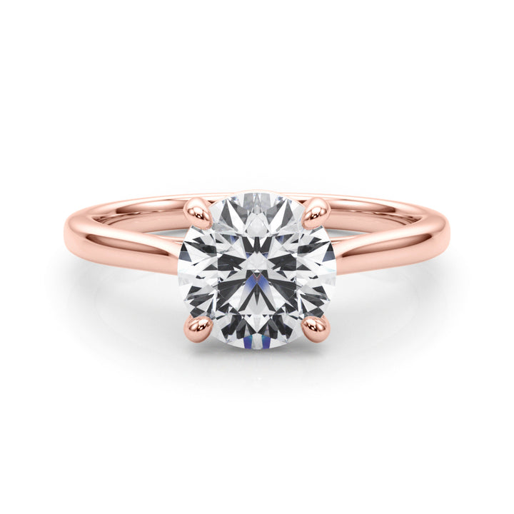 1 CT Lab Diamond 14K Rose Gold Solitaire