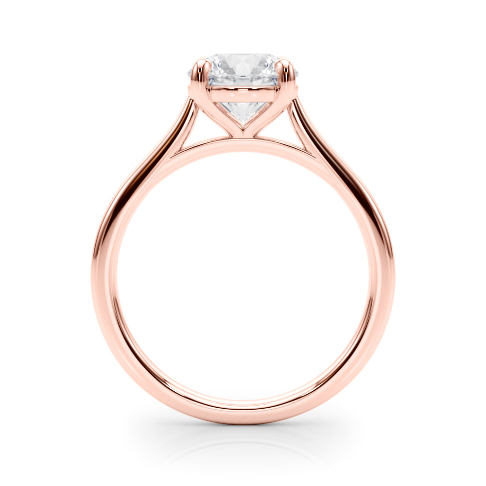 1 CT Lab Diamond 14K Rose Gold Solitaire