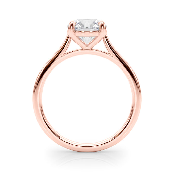 1 CT Lab Diamond 14K Rose Gold Solitaire