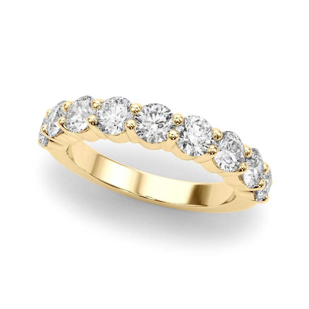 14K Yellow Gold 9-Stone Lab Diamond Ring