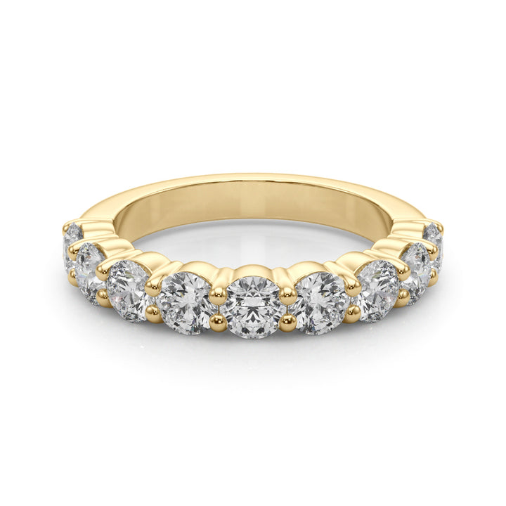 14K Yellow Gold 9-Stone Lab Diamond Ring