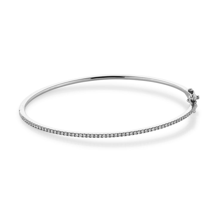 Half Pave Diamond Bangle (0.45tcw)