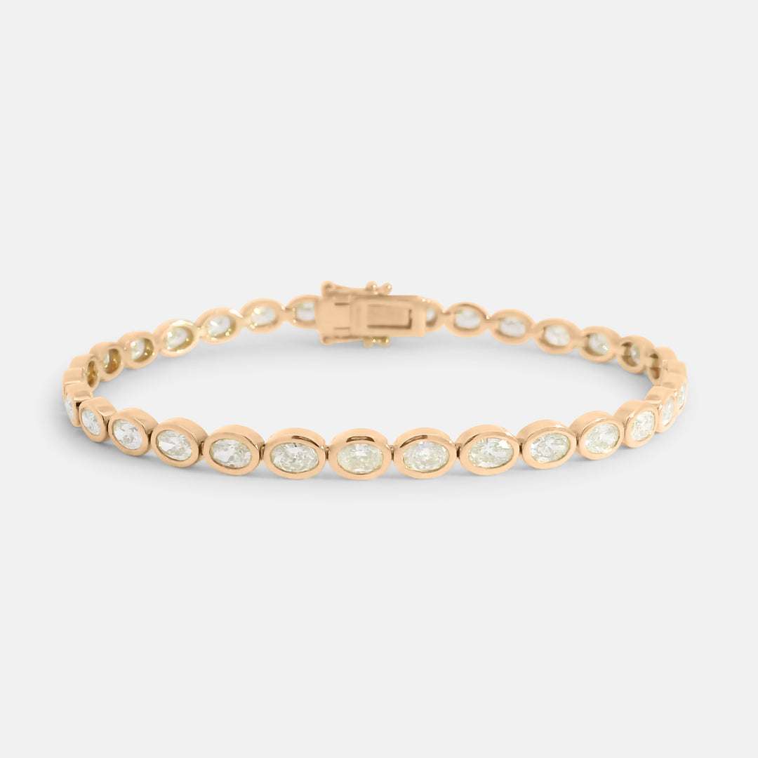 Oval Bezel Tennis Bracelet