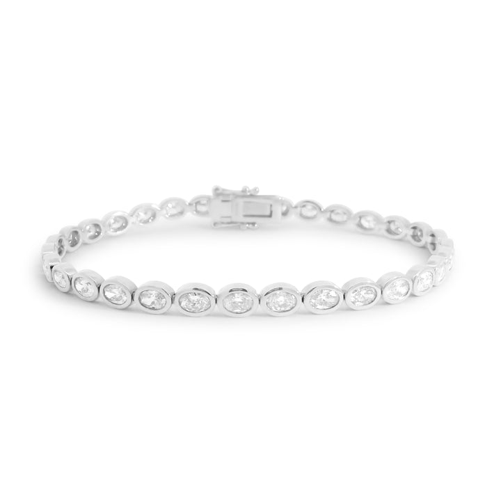 Oval Bezel Tennis Bracelet