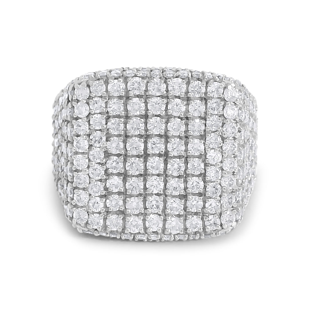 Full Pave Diamond Signet Ring