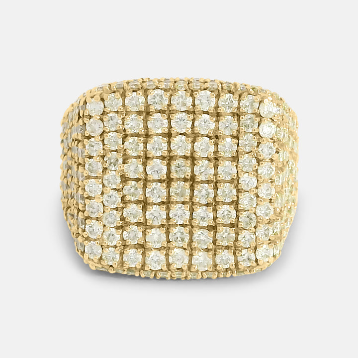Full Pave Diamond Signet Ring
