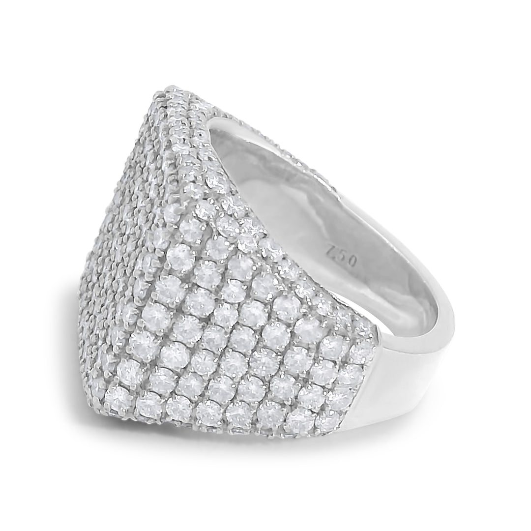 Full Pave Diamond Signet Ring