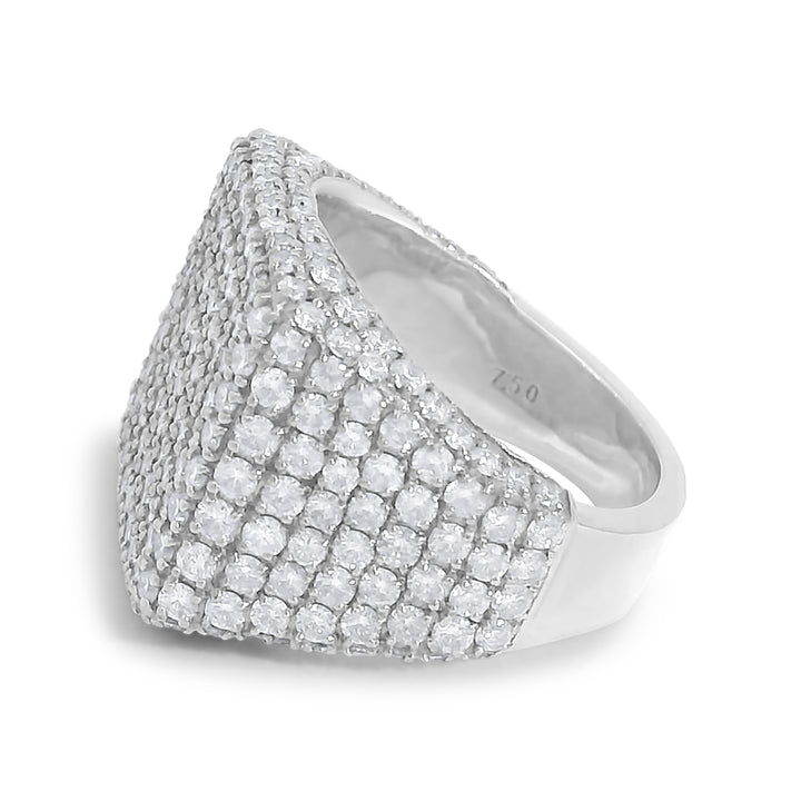 Full Pave Diamond Signet Ring